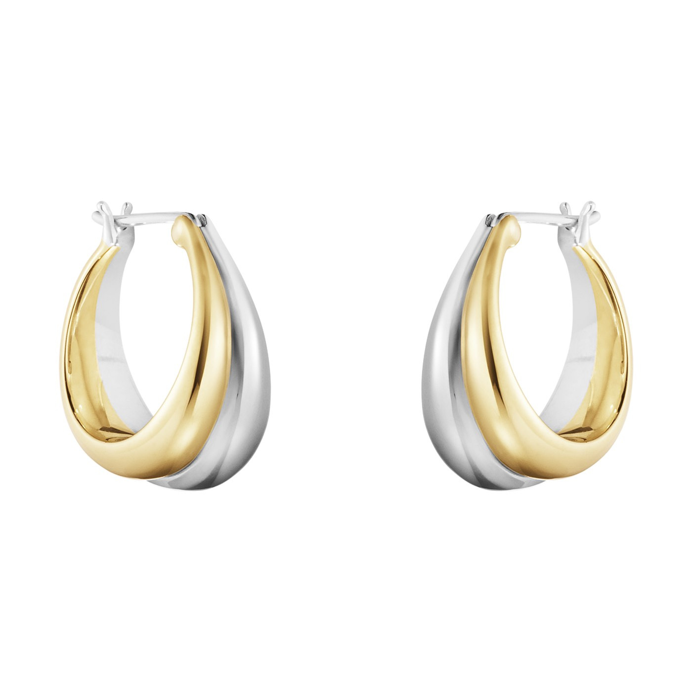 CURVE MEDIUM Ohrring Silber Gold