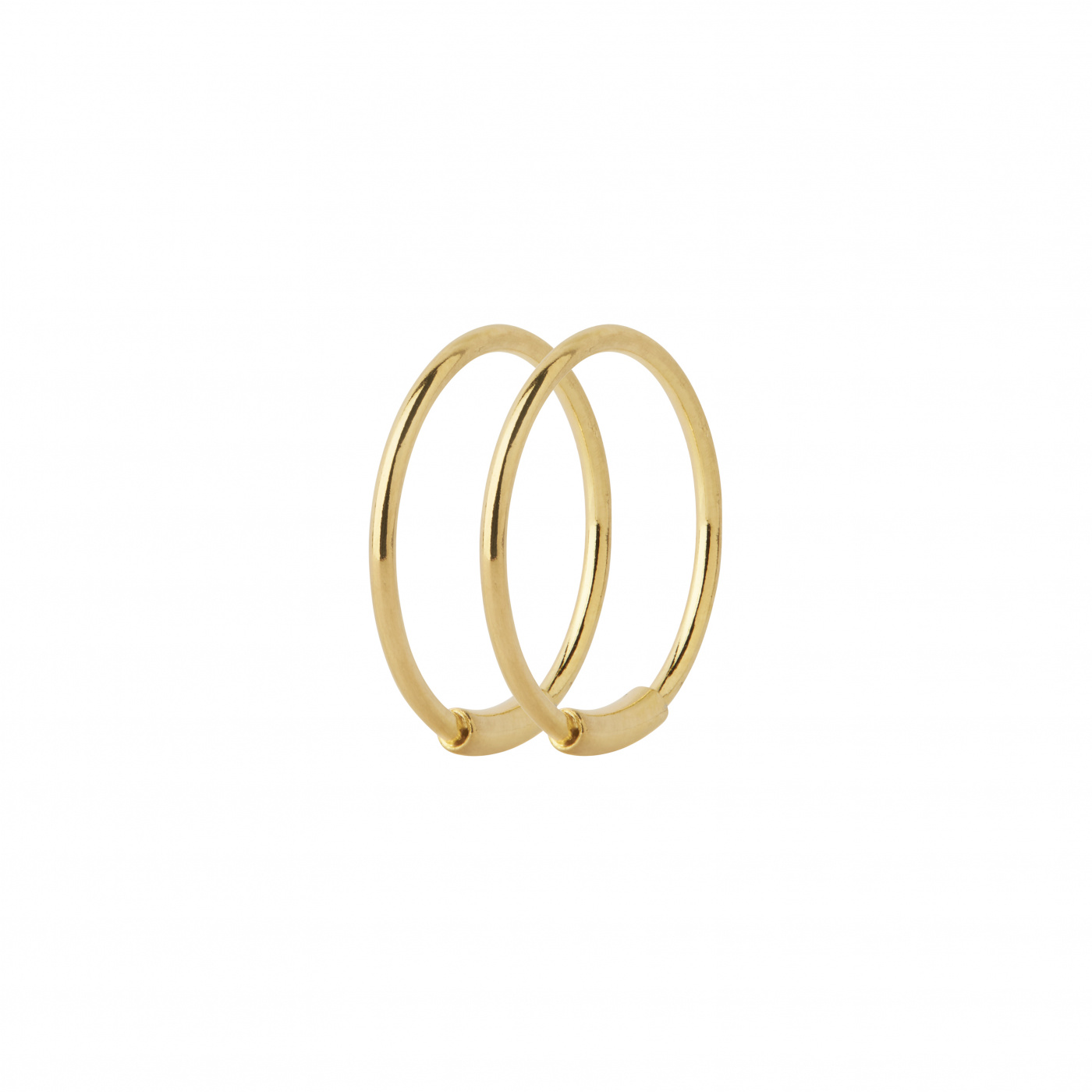 Basic 12 Hoops Goldplated Silver