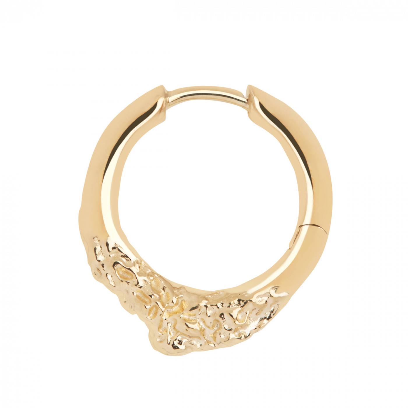 Miro 12 Huggie Goldplated Silver (One)