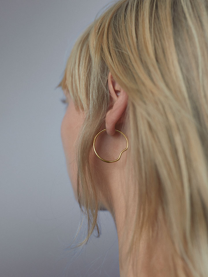 Copenhagen 25 Hoop Goldplated Silver