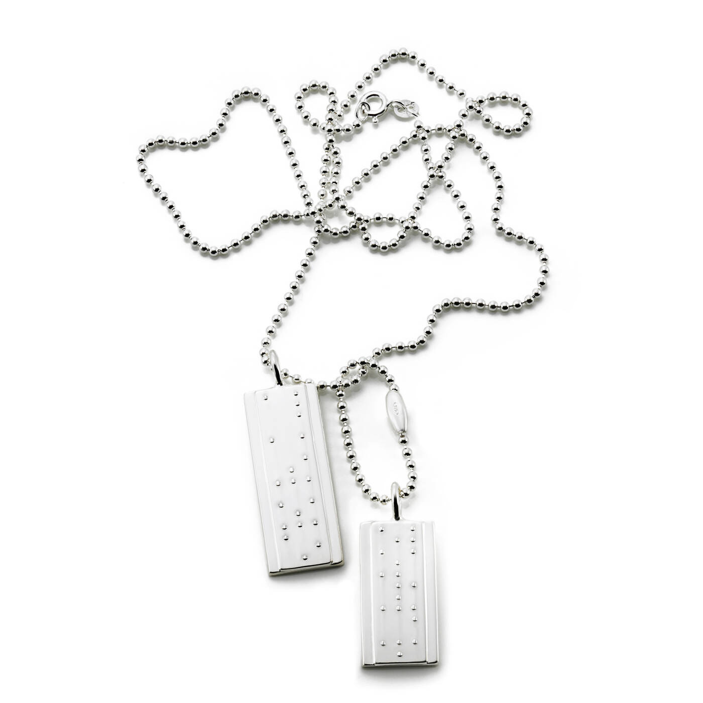 Make Love Not War Tags Hängeschmuck Silber