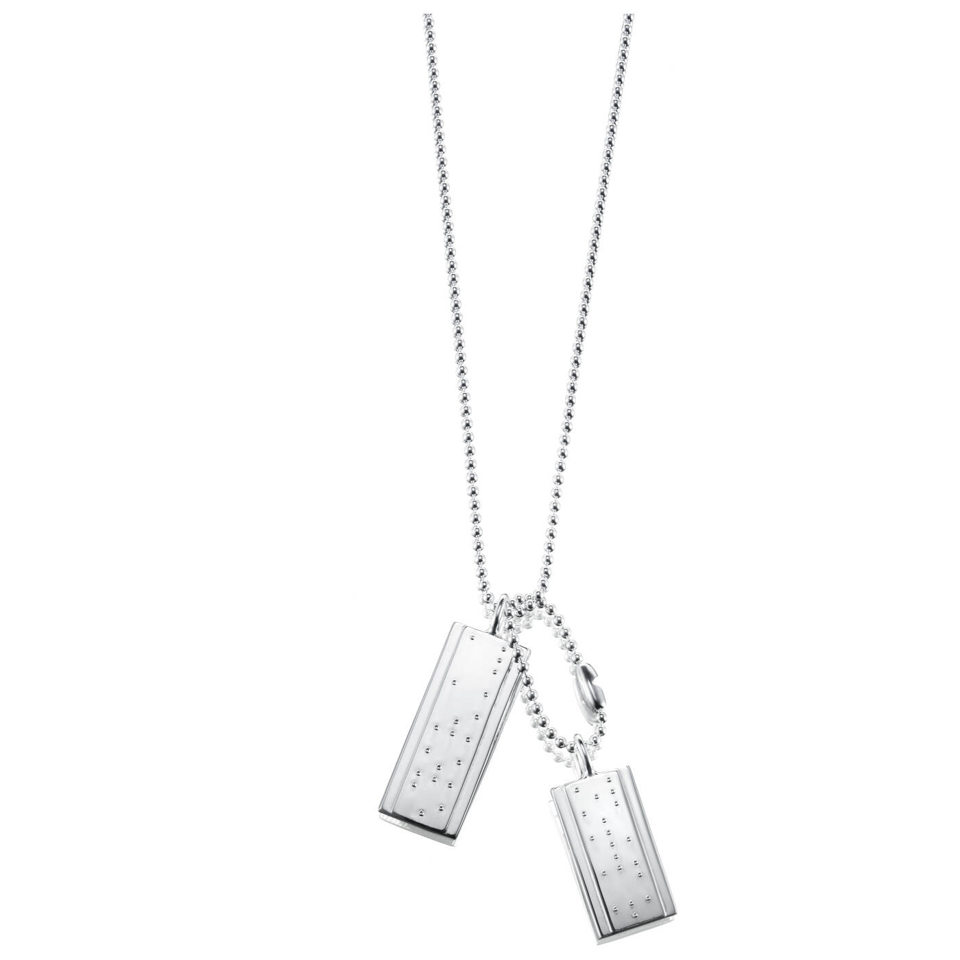 Make Love Not War Tags Hängeschmuck Silber