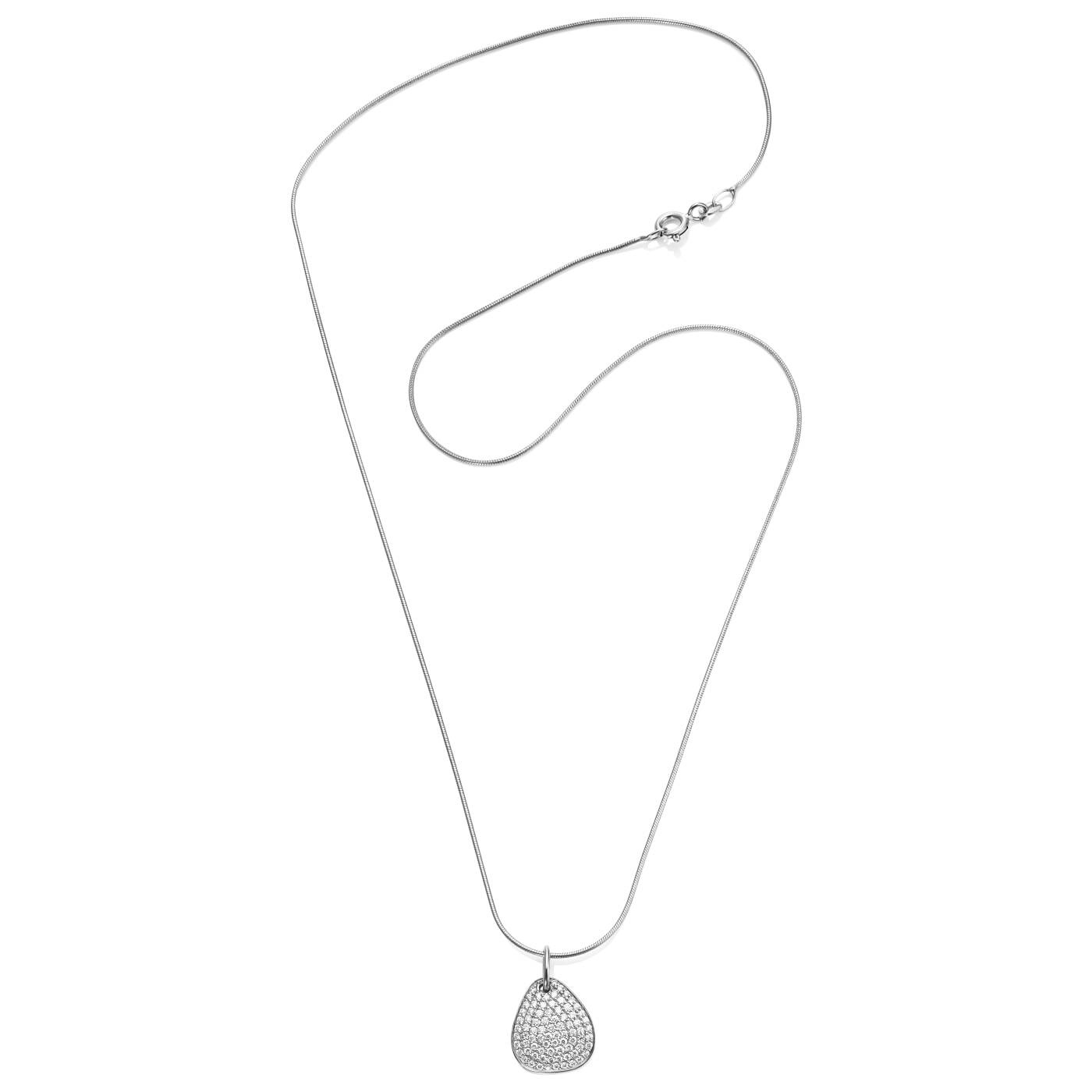 Little Rose Petal & Stars Hängeschmuck Weißgold