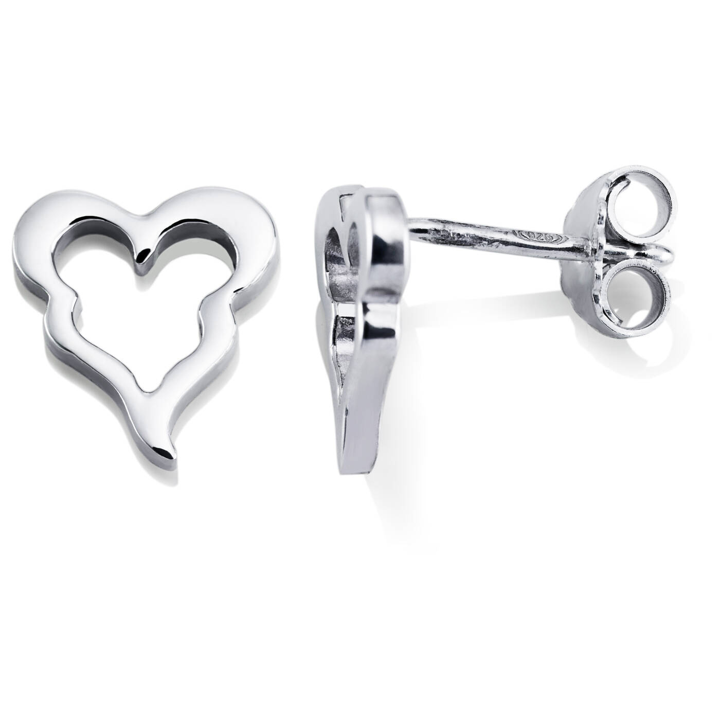Crazy Heart Ohrring Silber