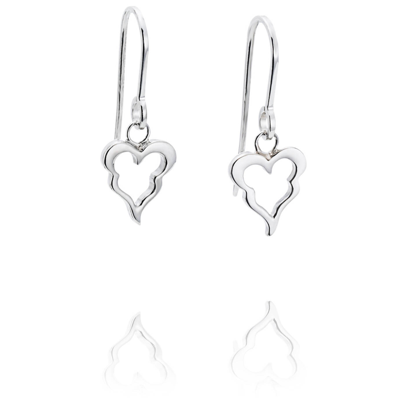 Crazy Heart Ohrring Silber