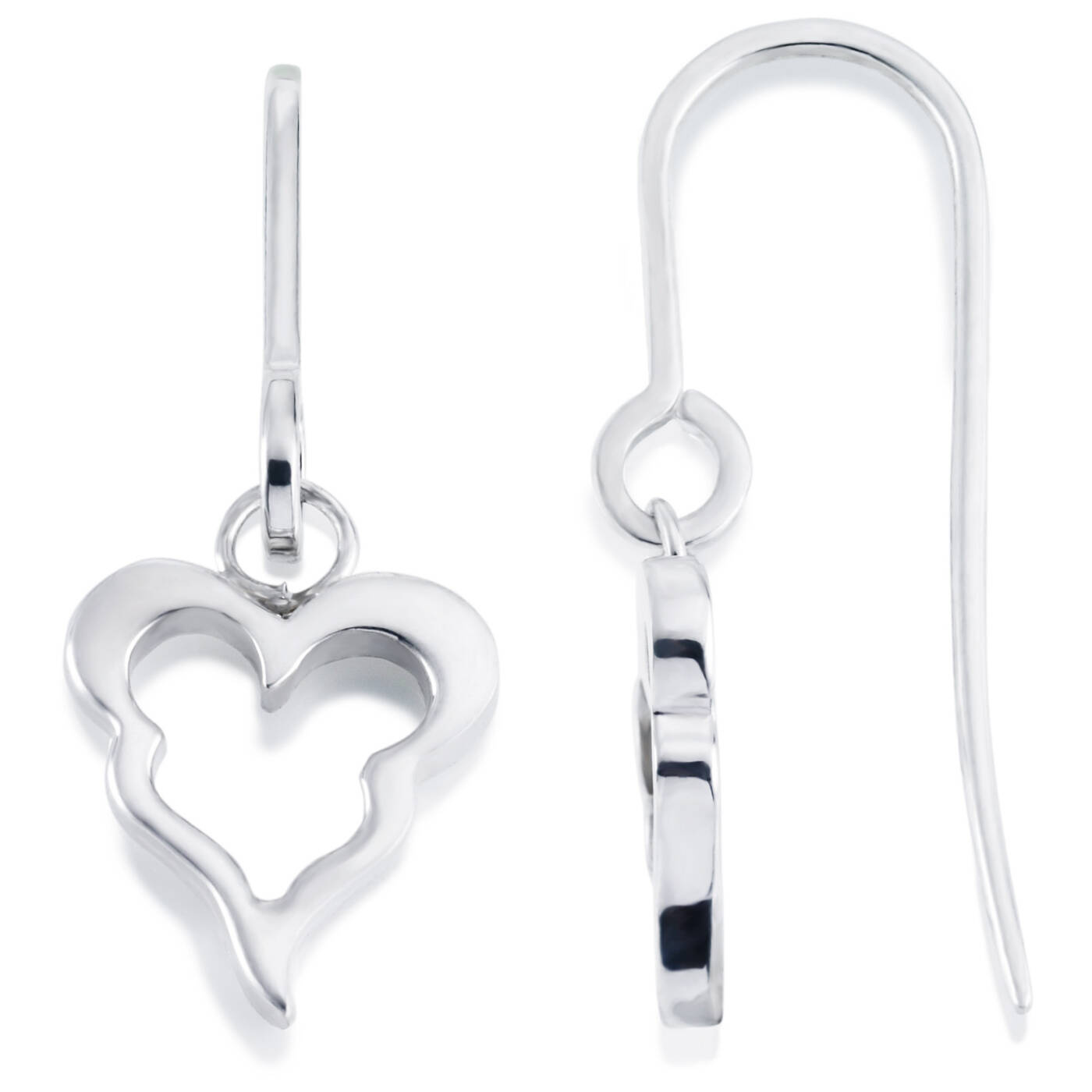 Crazy Heart Ohrring Silber
