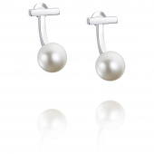 60's Pearl Ohrring Silber