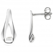 Folded Mini Ohrring Silber