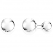Balls Double Ohrring Silber
