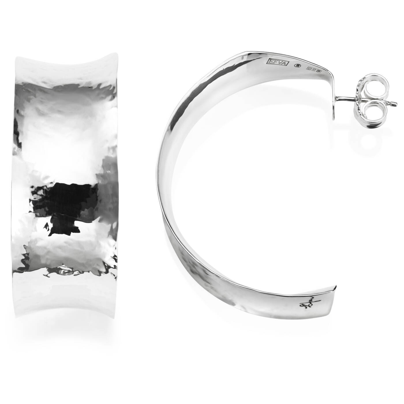 Hooked On Simone Hoops Ohrring Silber
