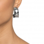 Hooked On Simone Hoops Ohrring Silber
