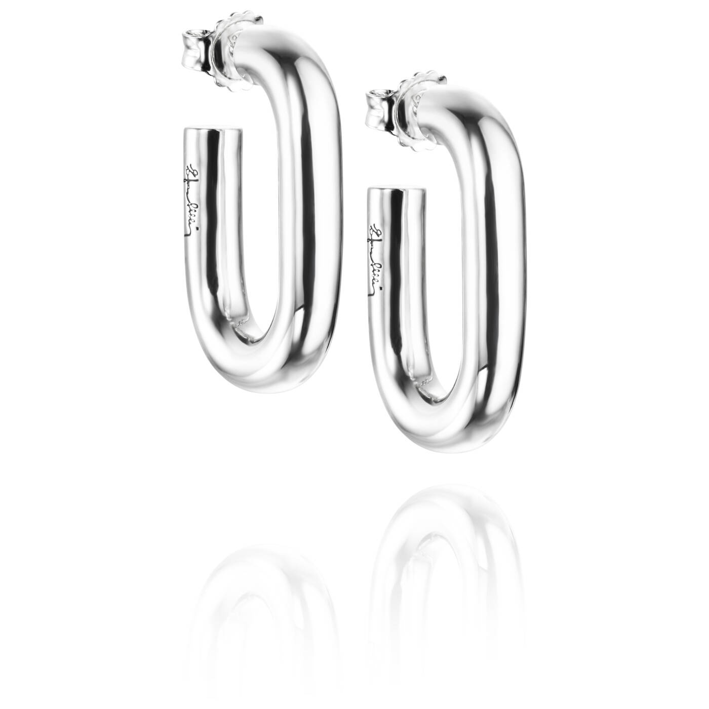 Chunky Hoops Ohrring Silber