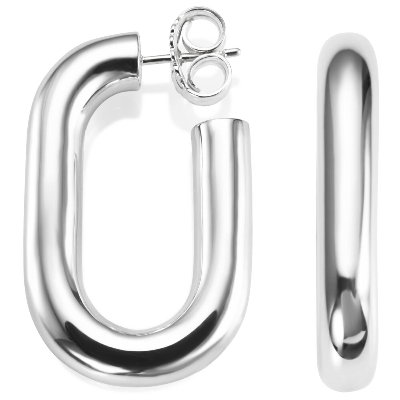 Chunky Hoops Ohrring Silber