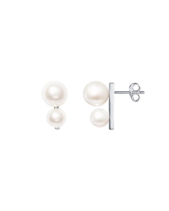 Drip Drop Pearl Ear Silber