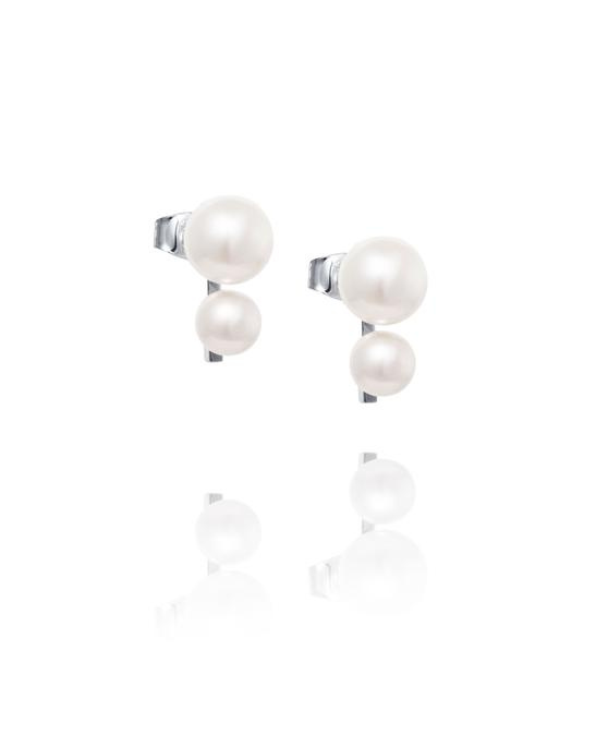Drip Drop Pearl Ear Silber