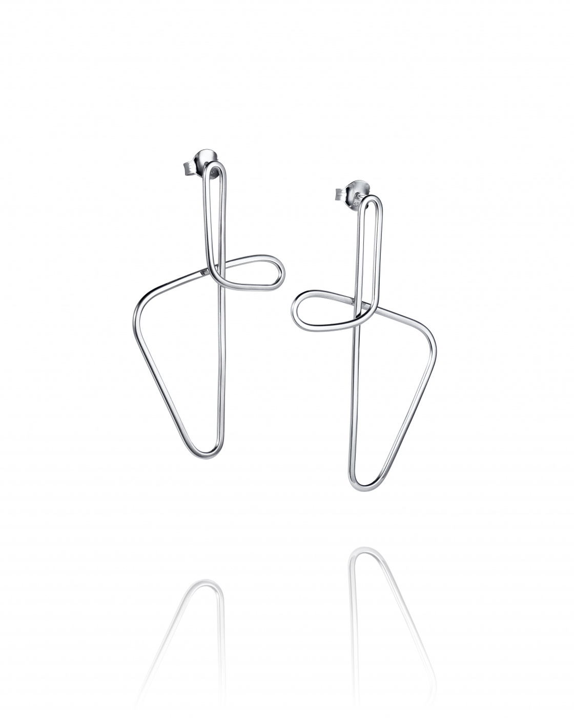 Intersection Earrings Silver