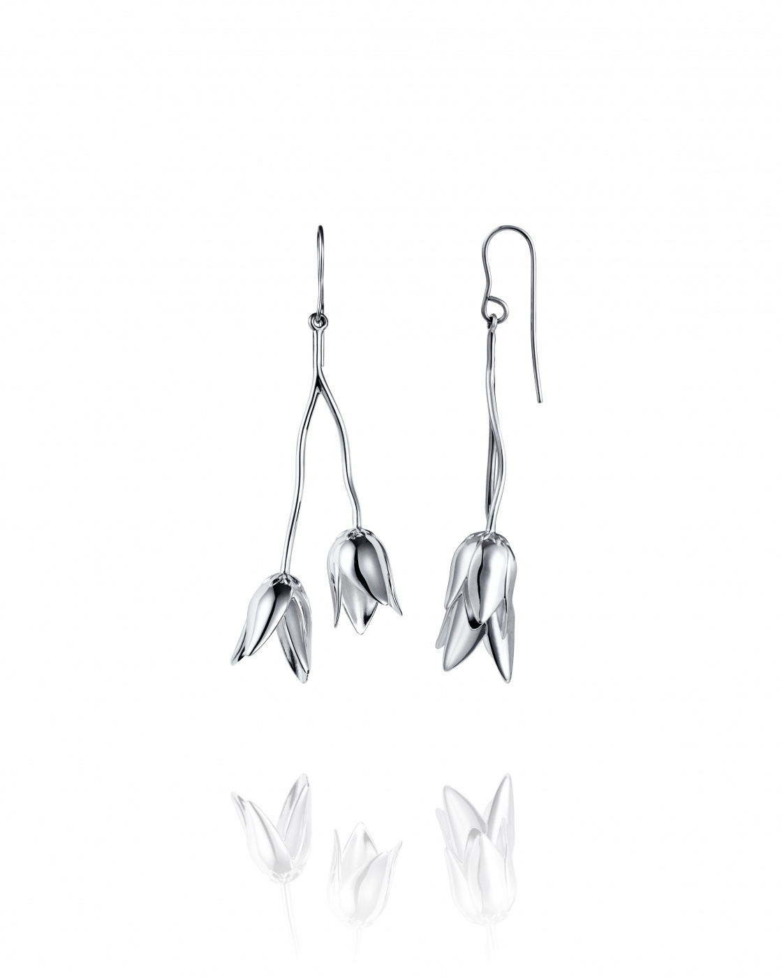 Helleborus Earrings Silver