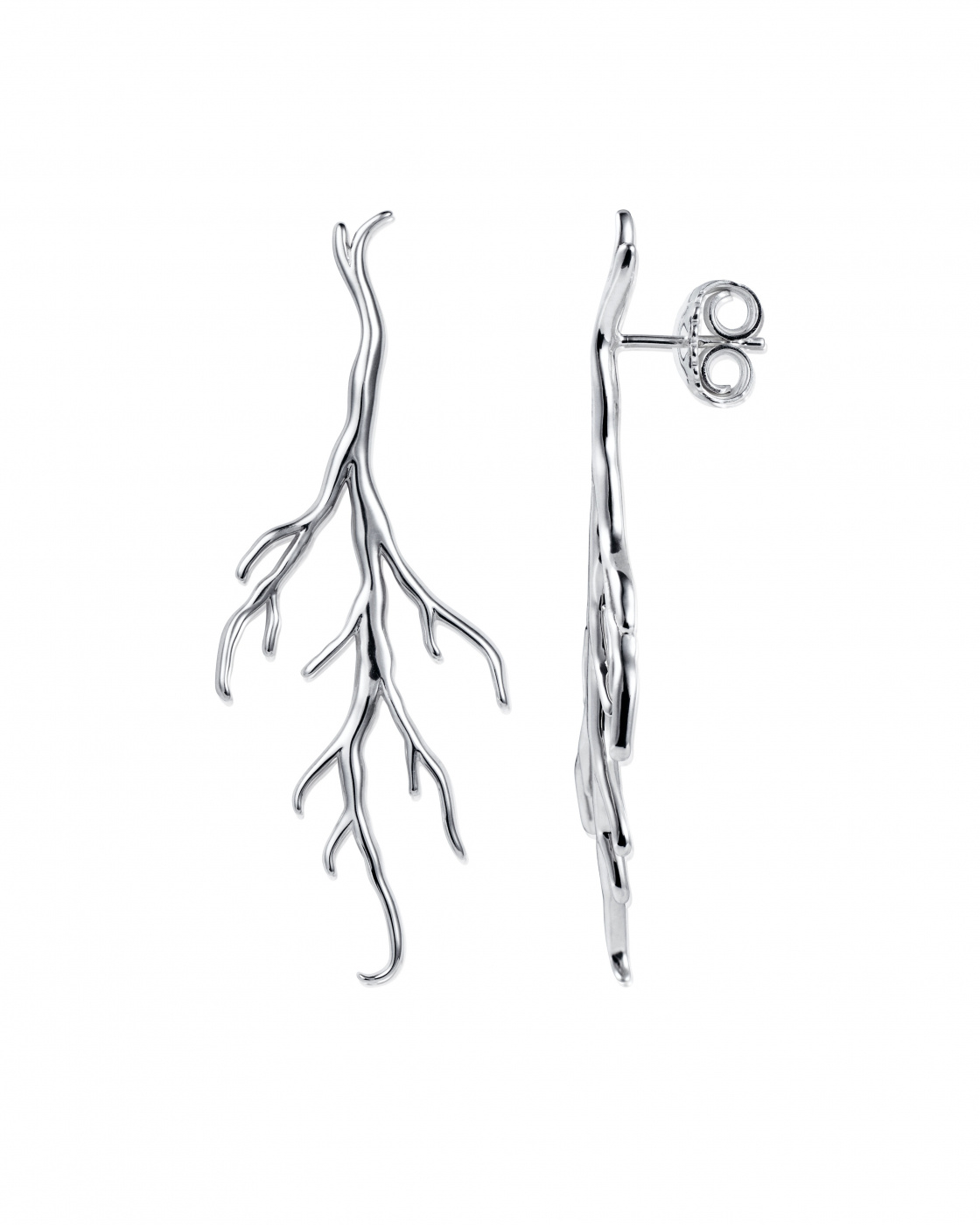 Roots Earrings Silver