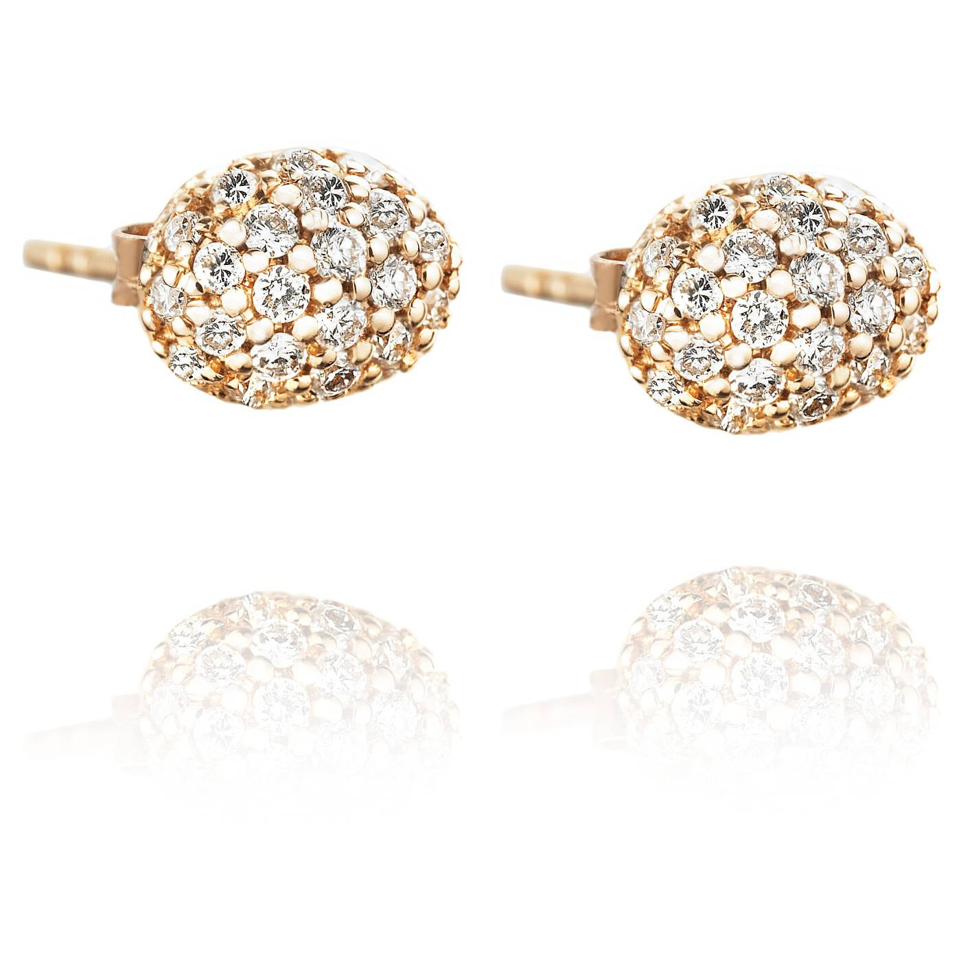 Love Bead - Diamonds Ohrring Gold