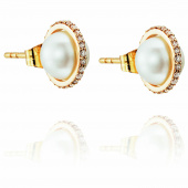 Day Pearl & Stars Ohrring Gold