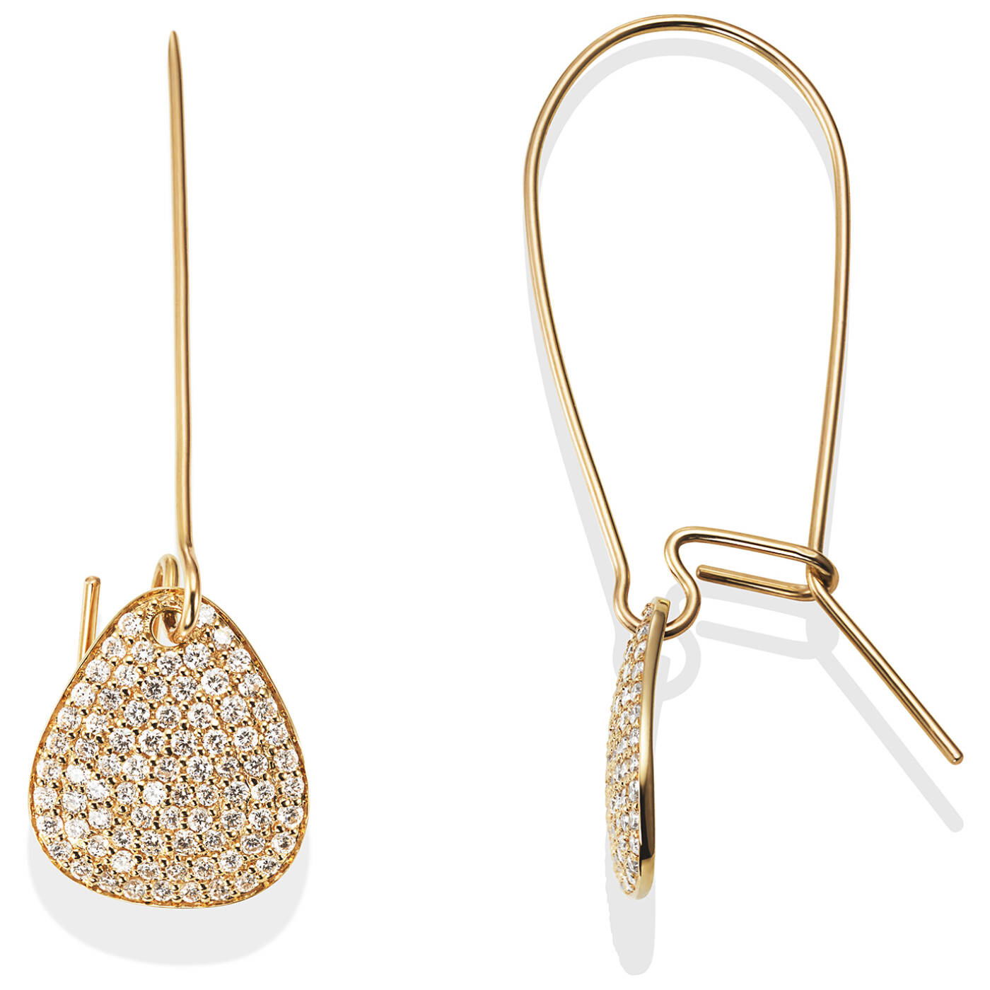 Little Rose Petal & Stars Ohrring Gold