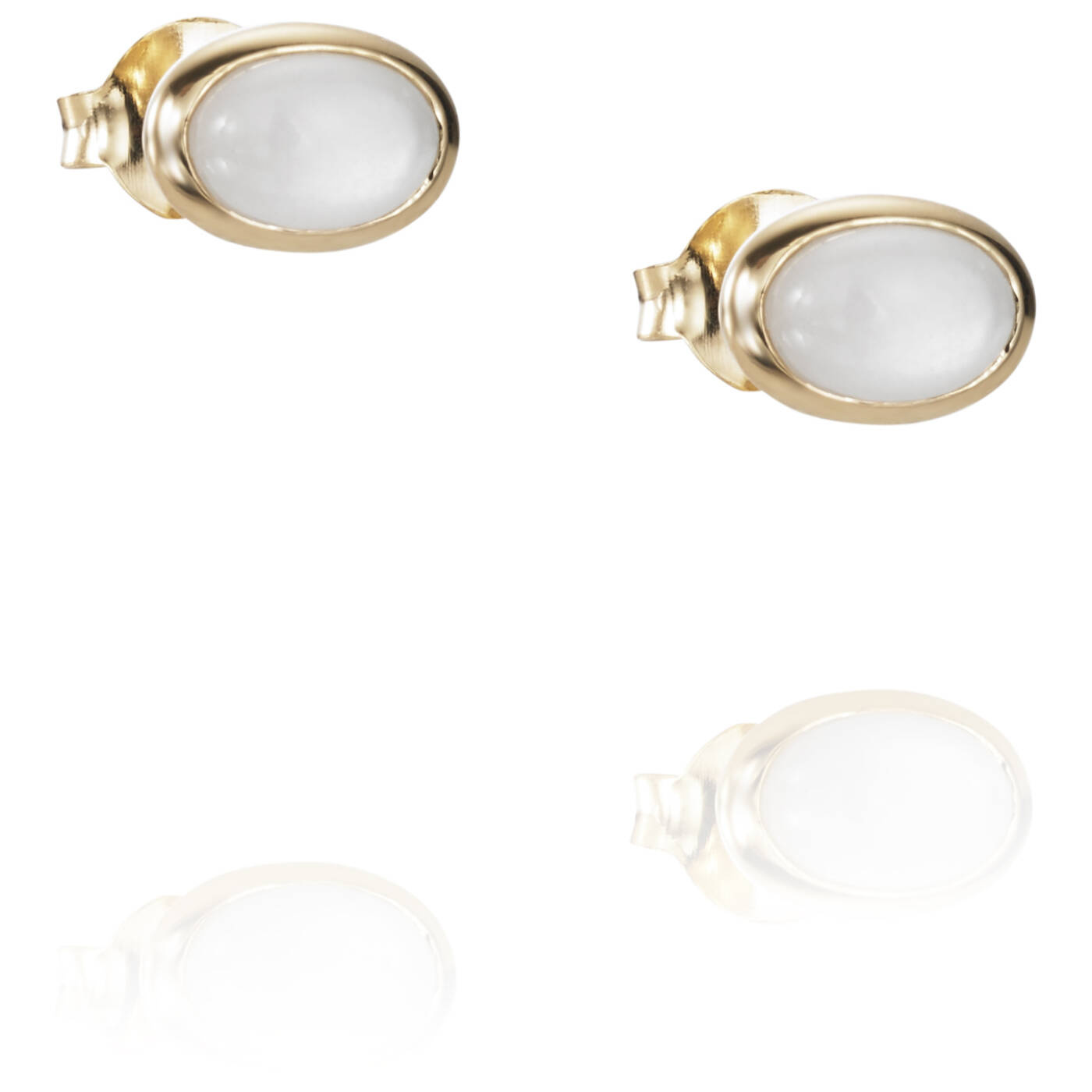 Love Bead - Moonstone Ohrring Gold