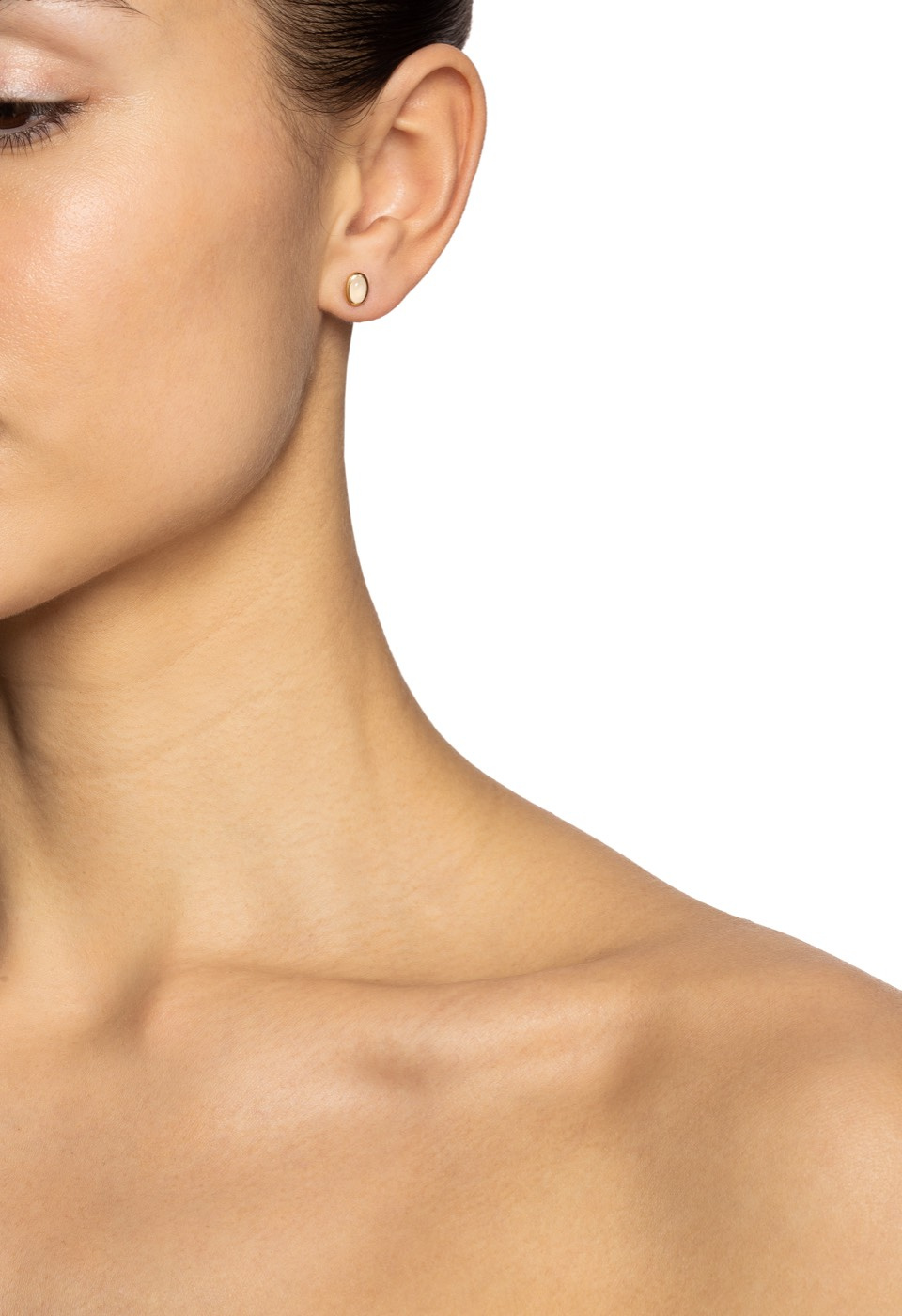 Love Bead - Moonstone Ohrring Gold