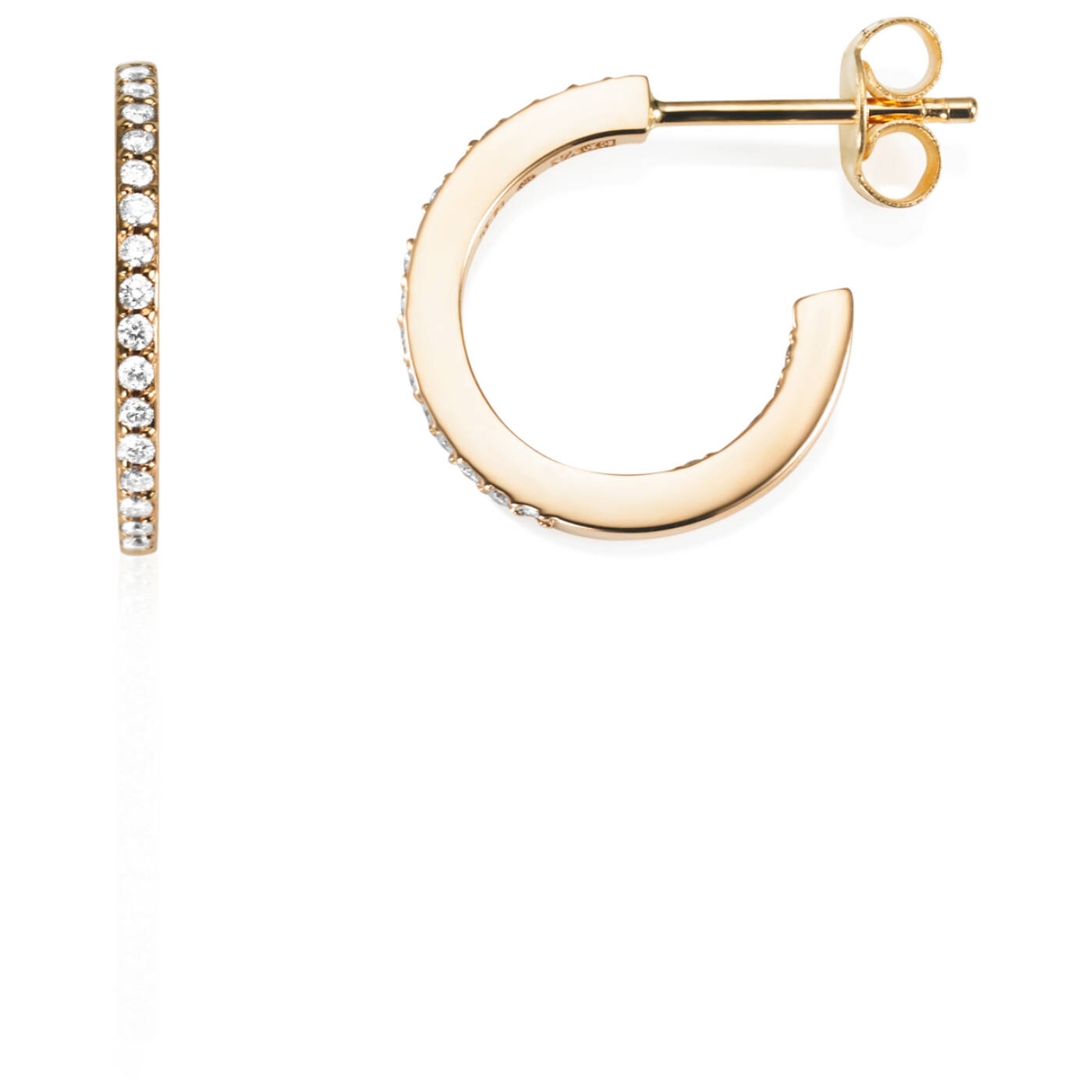 Stars Hoops Ohrring Gold