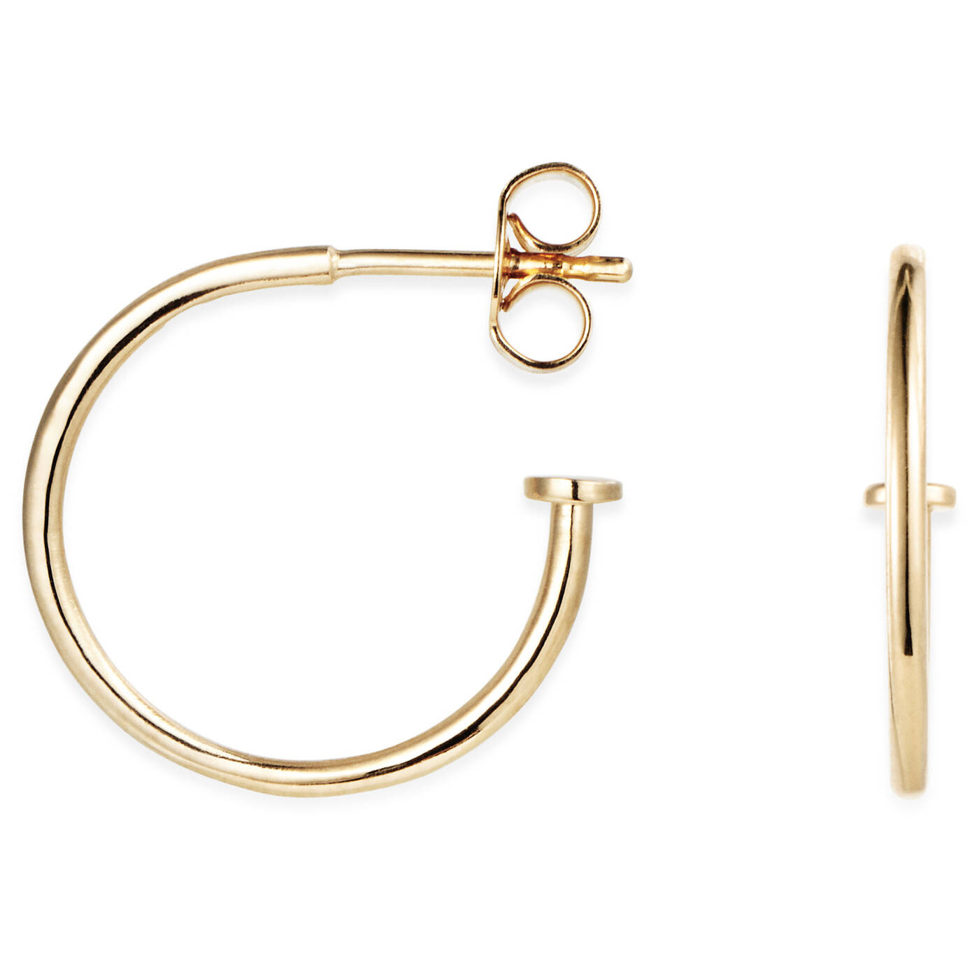 101 Plain Hoops Ohrring Gold