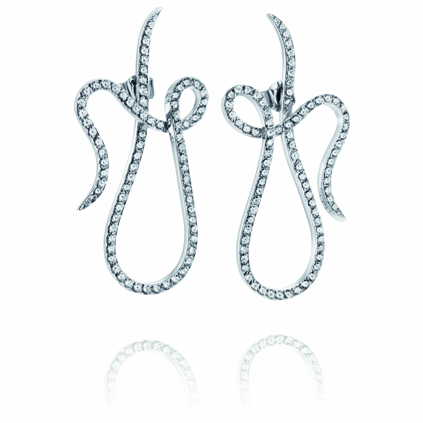 Shape Of A Dream & Stars Ohrring Weißgold