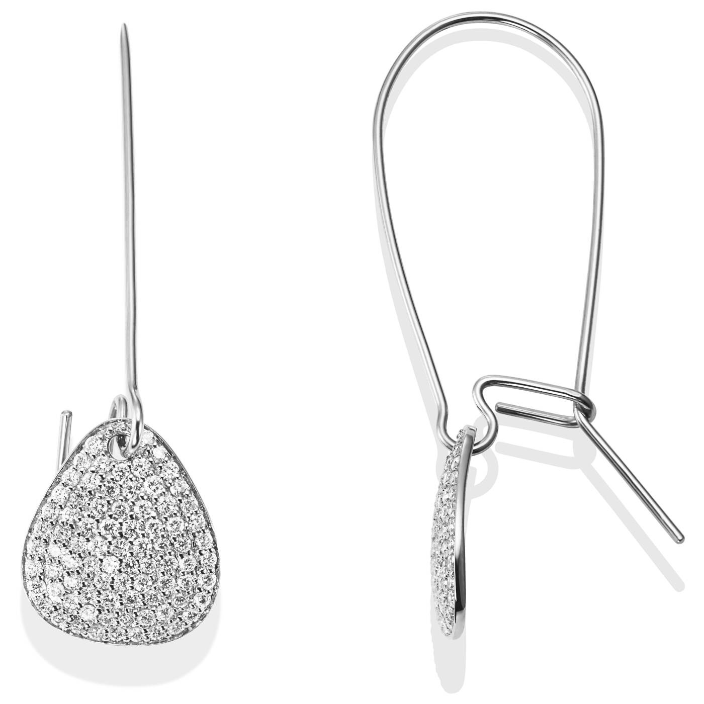 Little Rose Petal & Stars Ohrring Weißgold