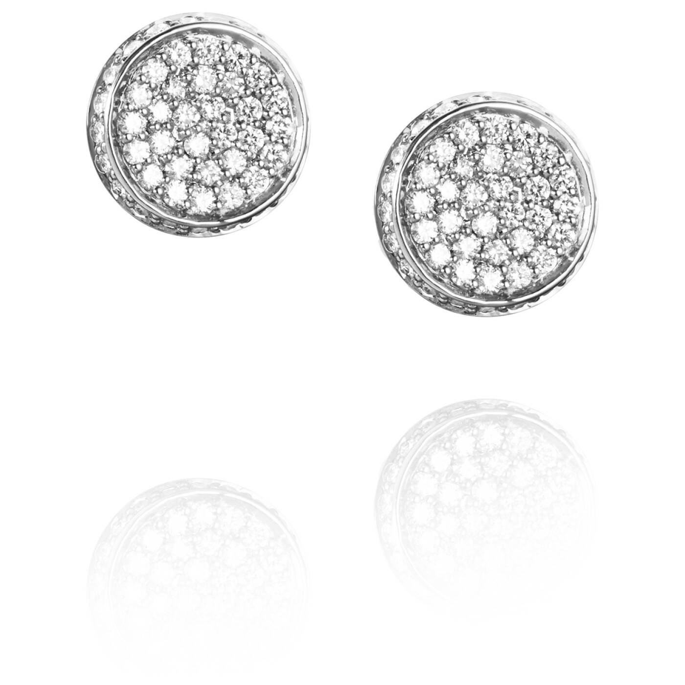 Love Bowl Mini & Stars Ohrring Weißgold