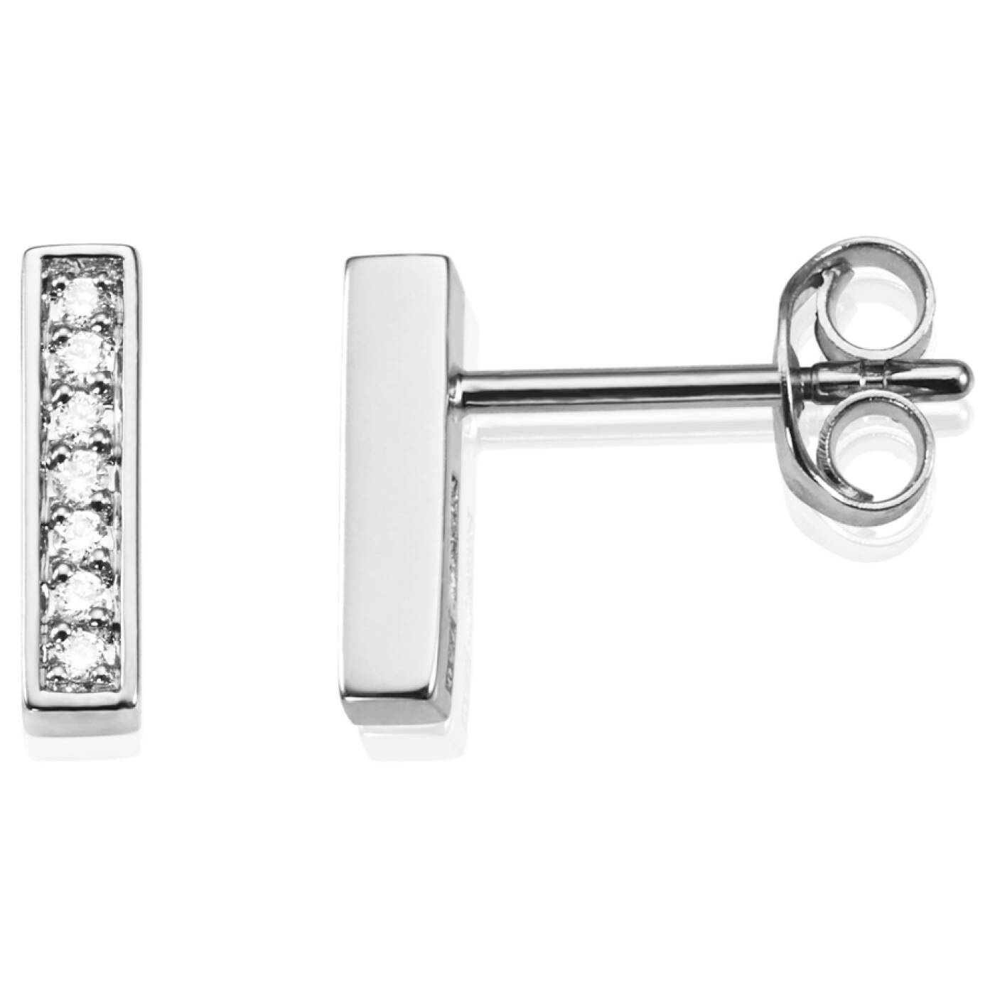 Thin Stars Ohrring Weißgold