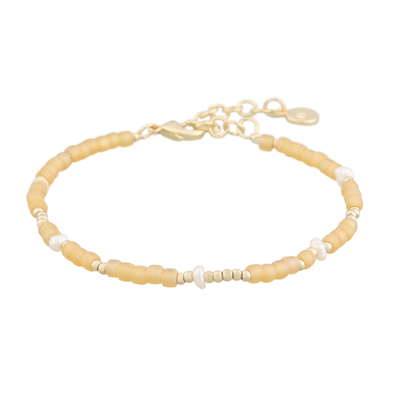 Capri pearl brace gold orange