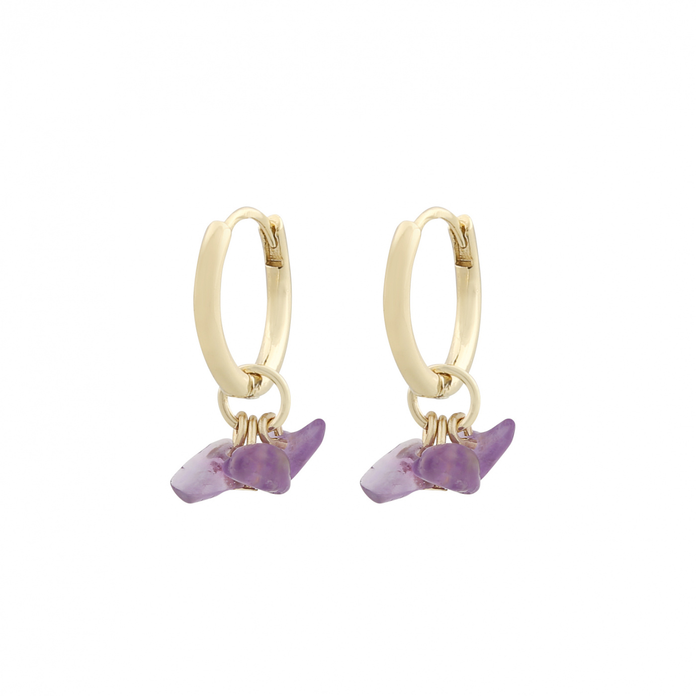Capri ring pendant ear gold purple