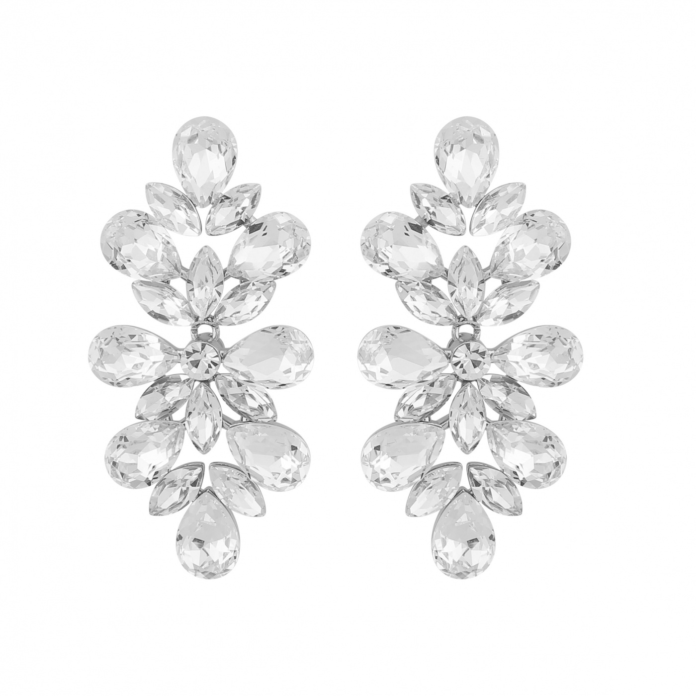 Vue big pendant Ohrring Silber