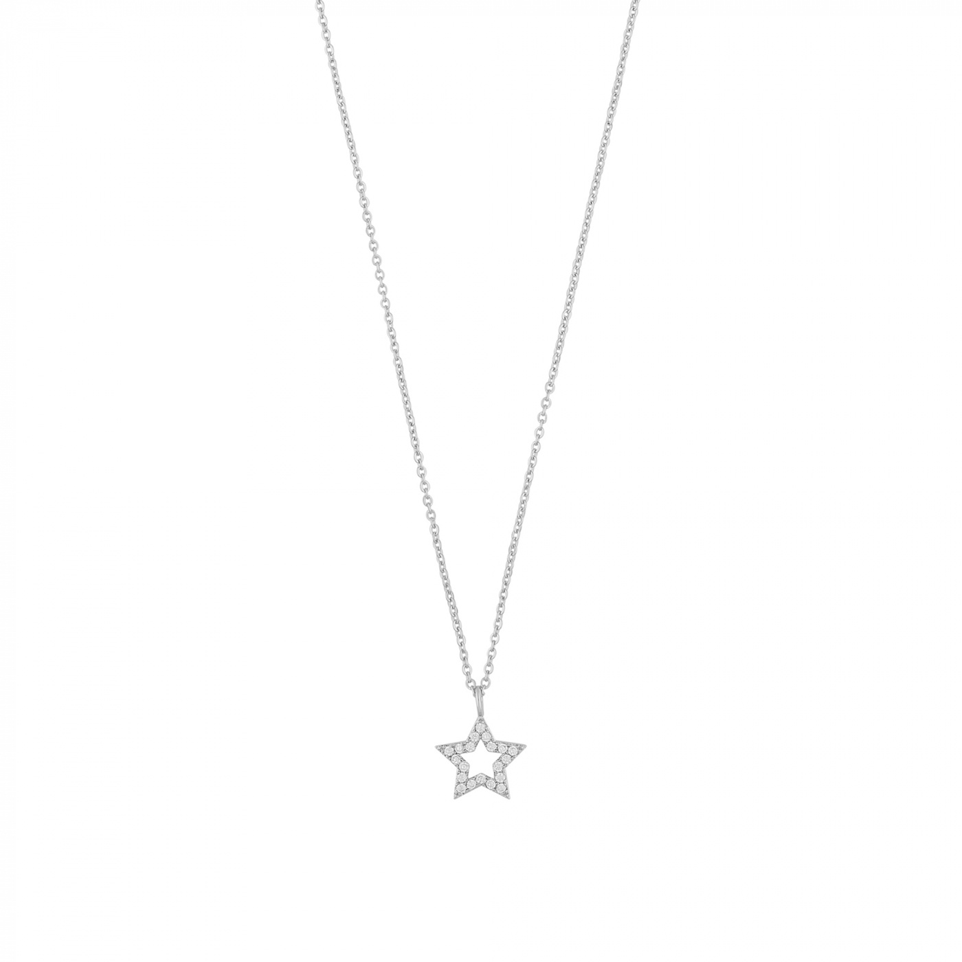 Wish pendant neck 42 Silber/clear-42cm