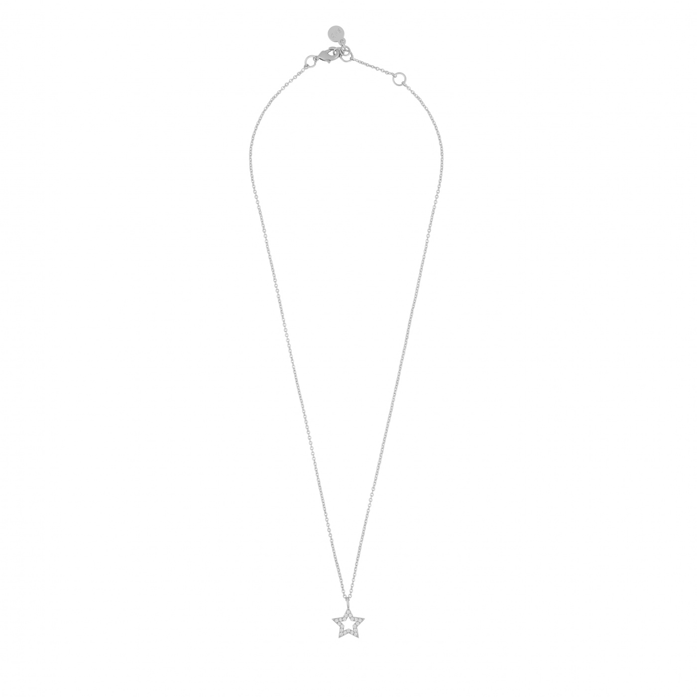 Wish pendant neck 42 Silber/clear-42cm