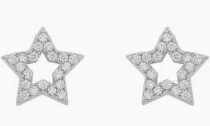 Wish small star ear Silber/clear-Onesize