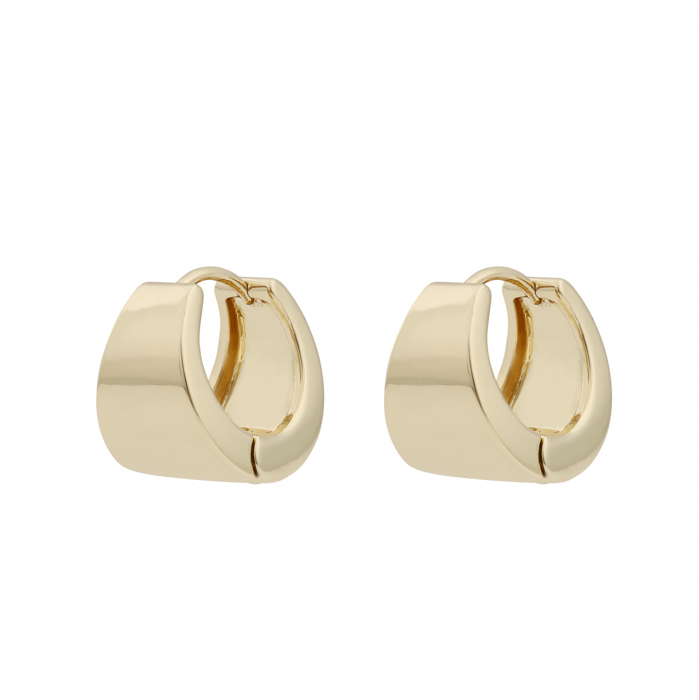 East wide oval ear plain Gold-Onesize