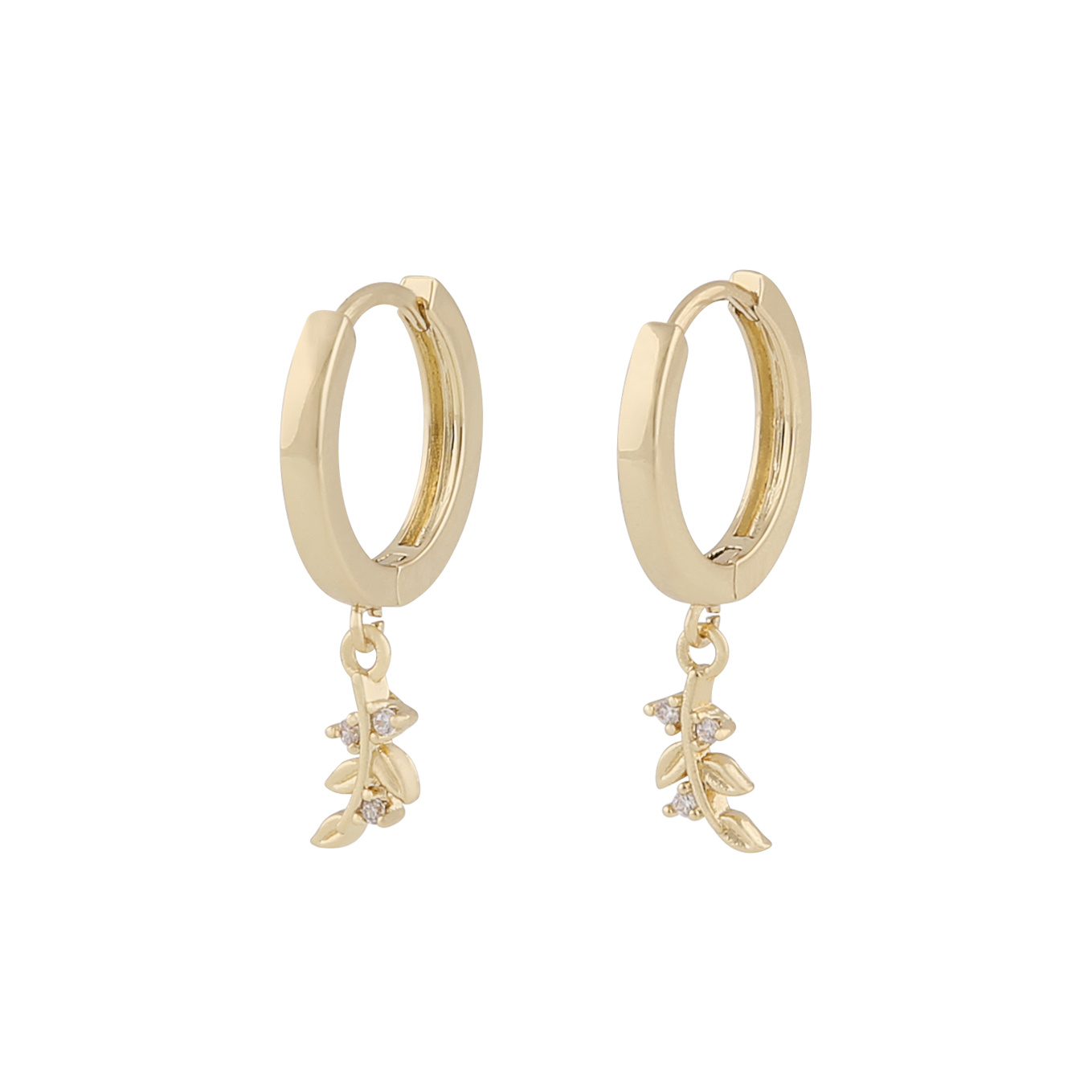 Meya branch ring pendant Earrings Gold
