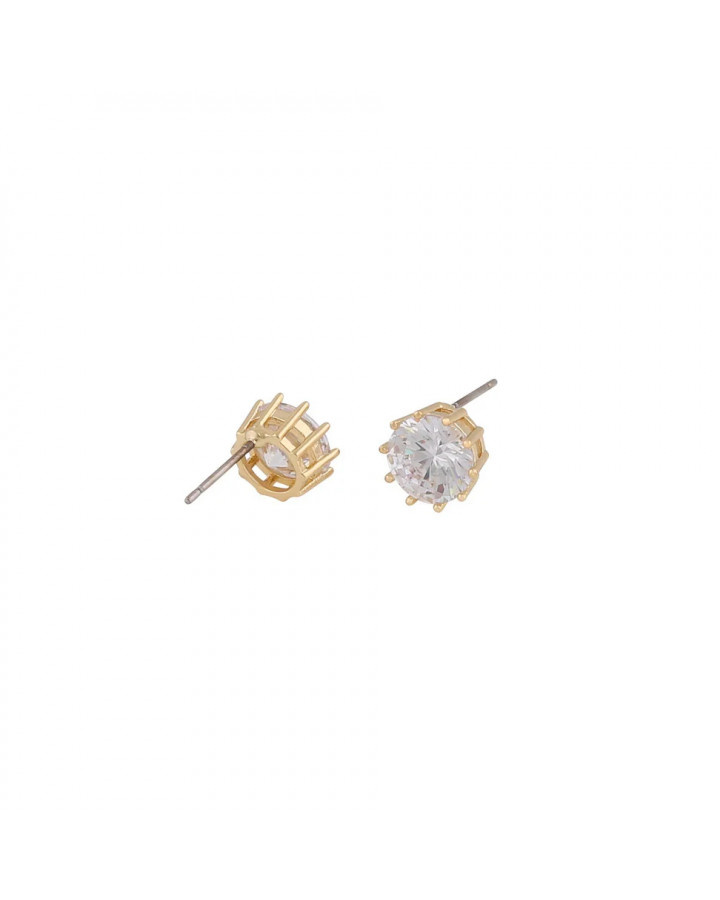 Lise small stone ear gold clear