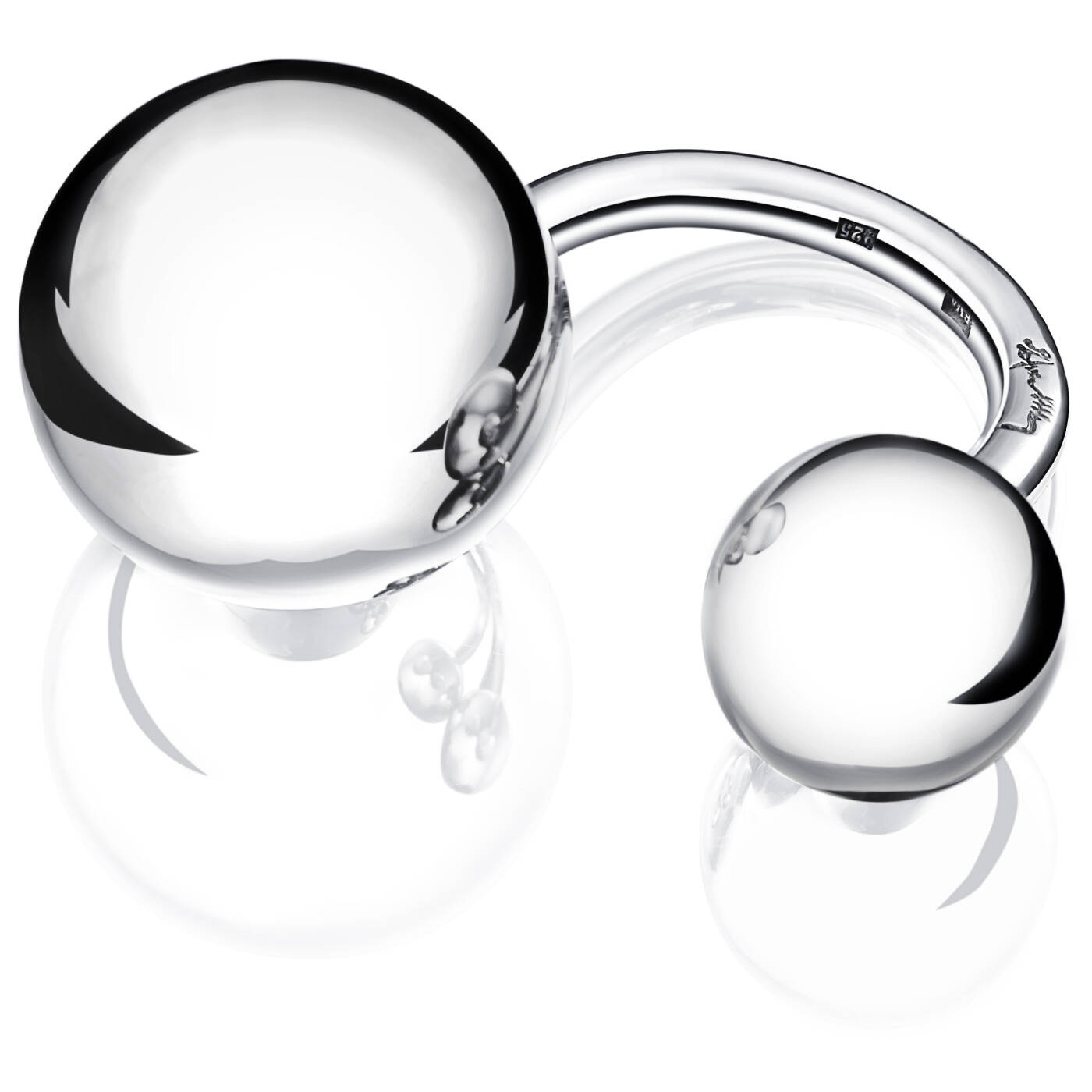Balls Ring Silber