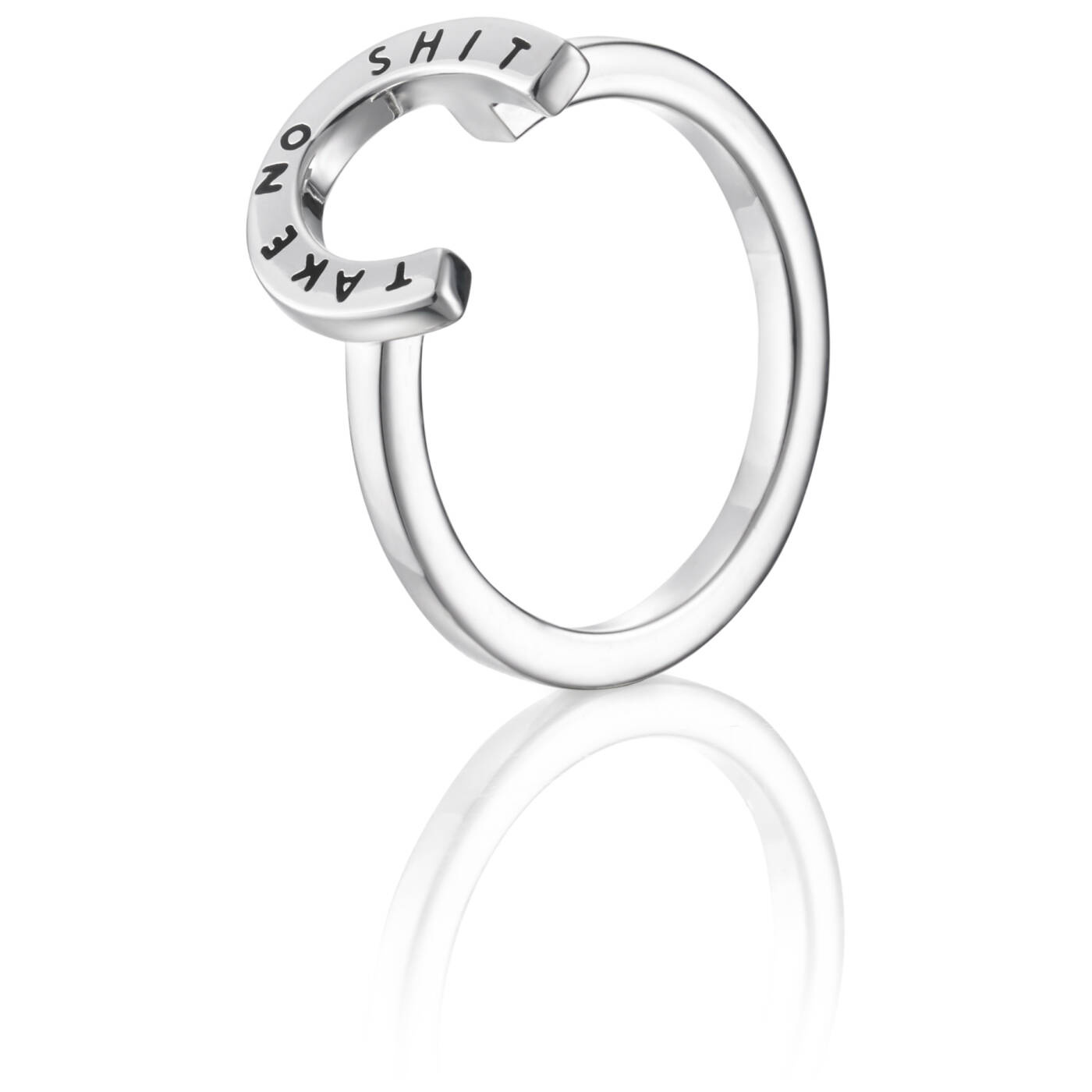 Little Take No Shit Ring Silber