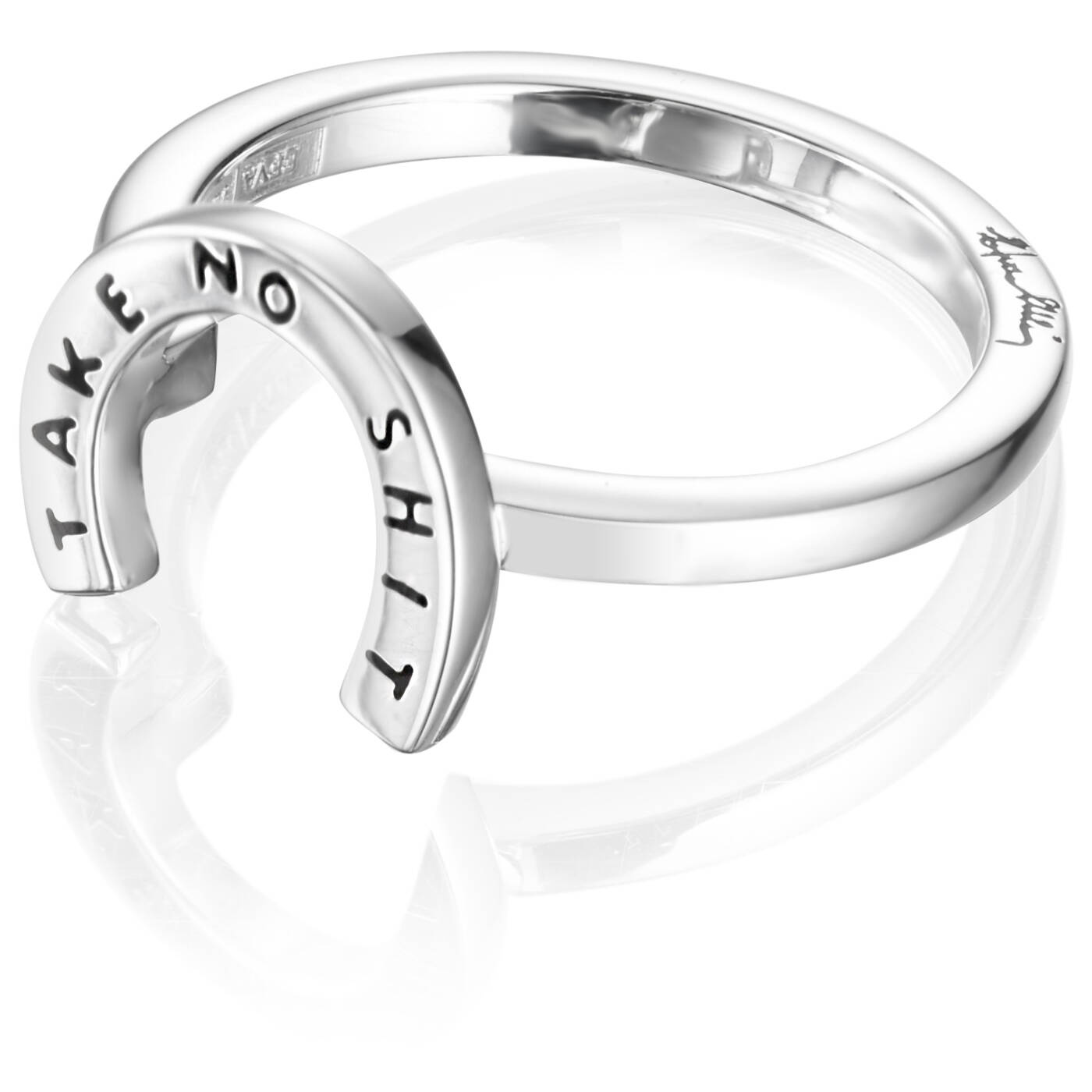 Little Take No Shit Ring Silber