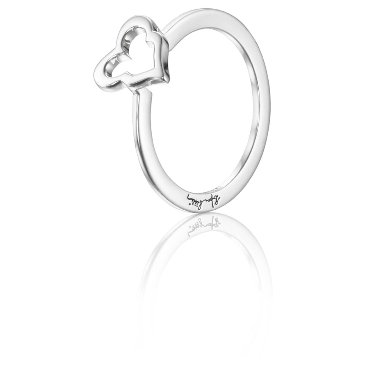 Crazy Heart Ring Silber