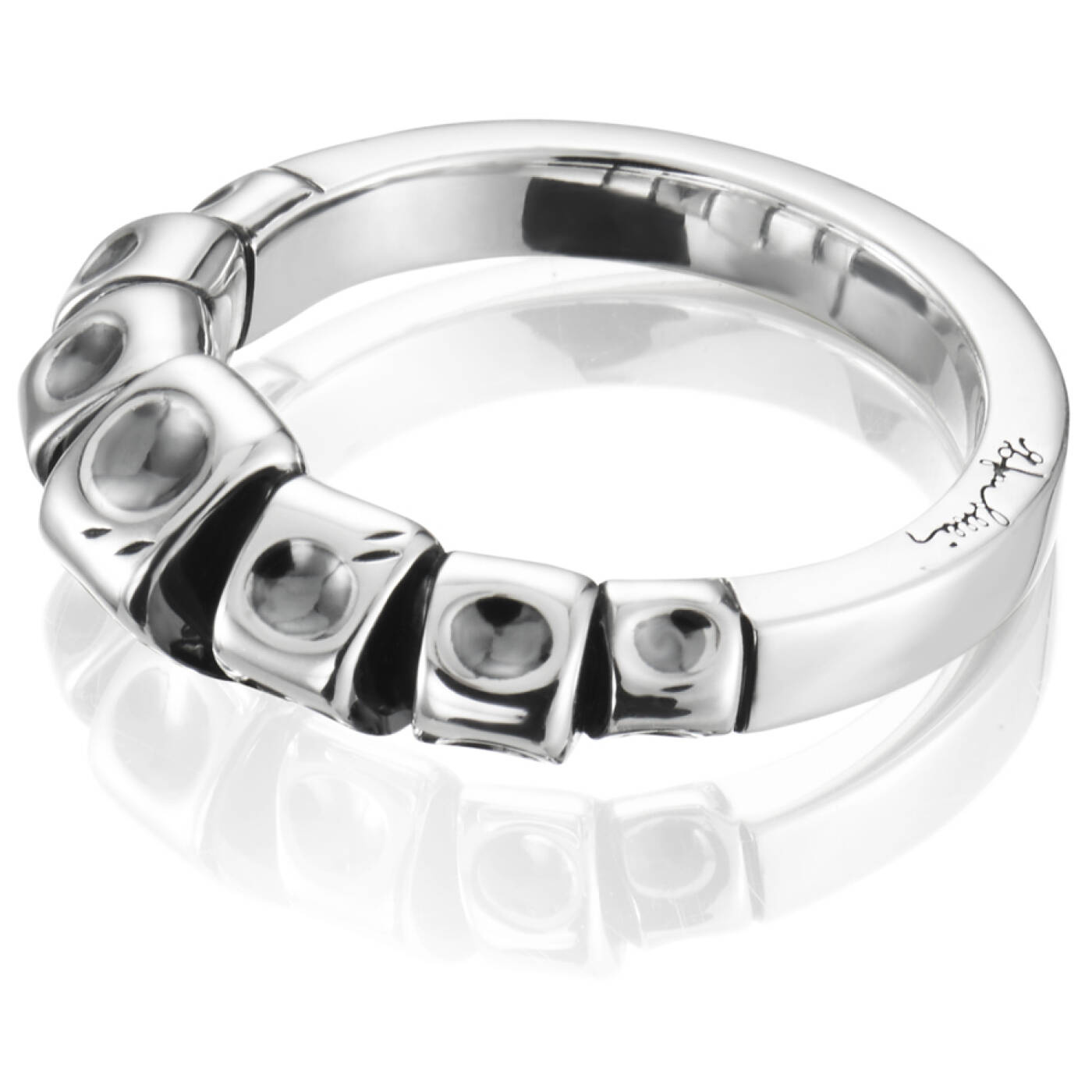 Slim Spine Ring Silber