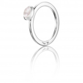 Love Bead Silber - Rose Quartz Ring Silber