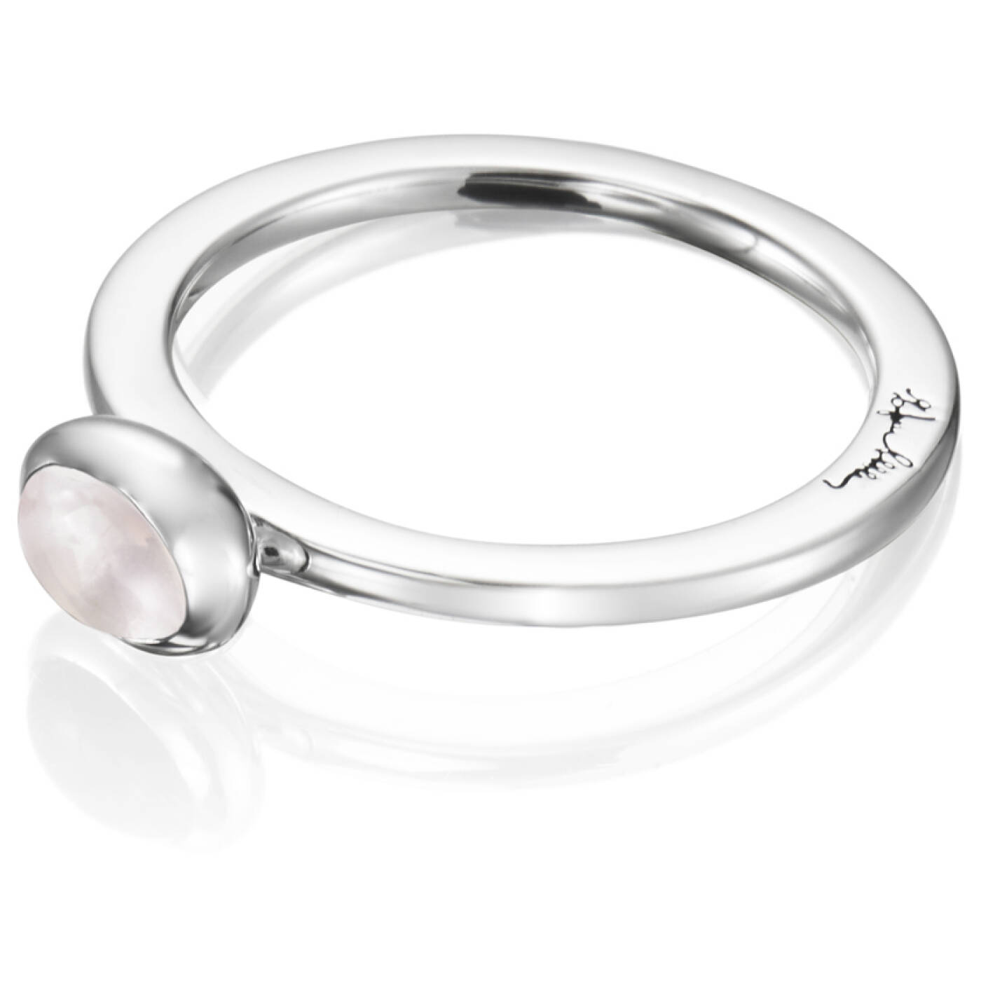 Love Bead Silber - Rose Quartz Ring Silber