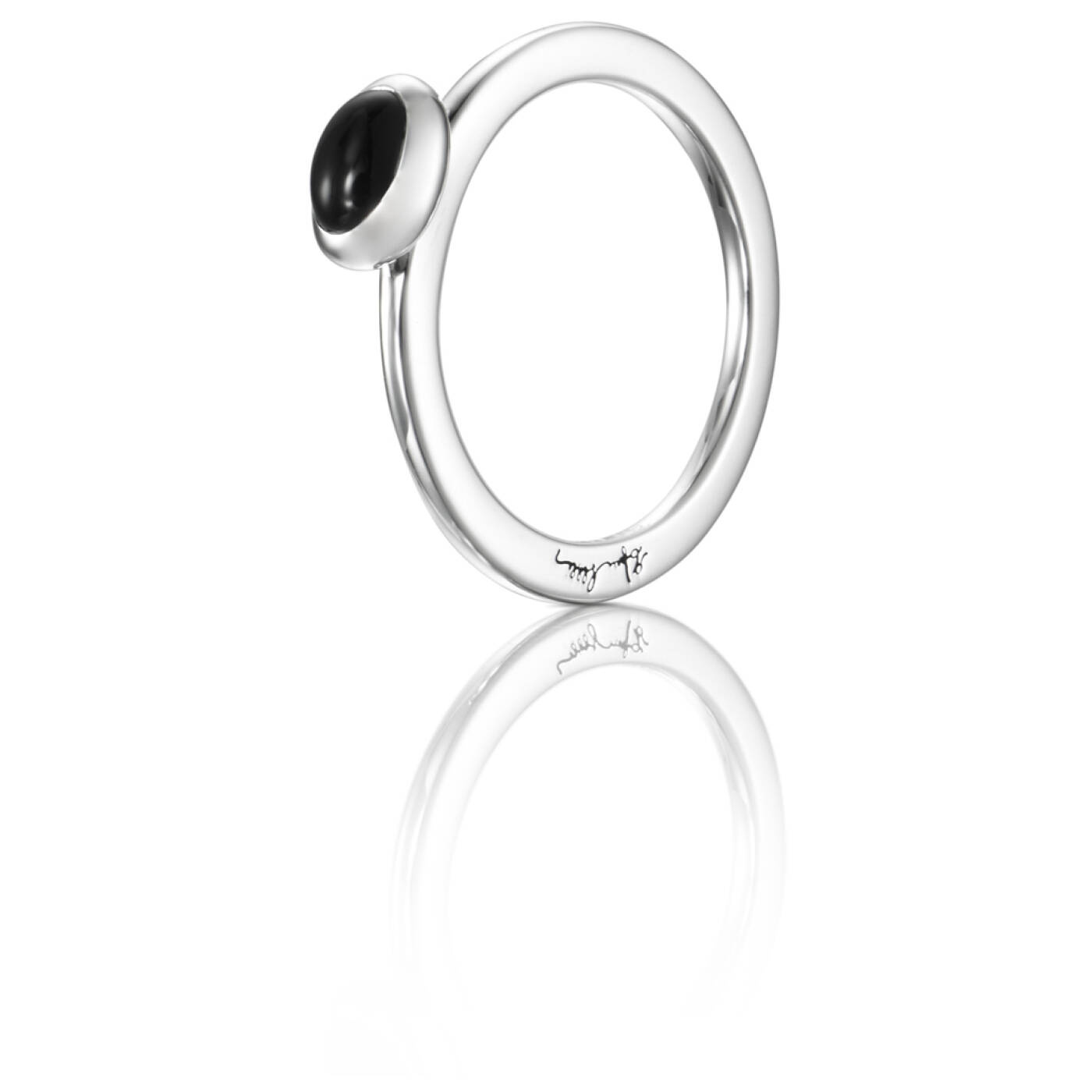 Love Bead Silber - Onyx Ring Silber